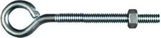 National Hardware N221-127 Eye Bolt, 1/4" x 4", Zinc Plated