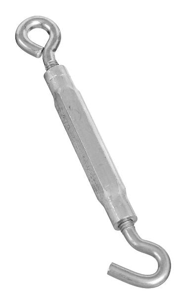 National Hardware® N221-861 Hook & Eye Turnbuckle, 1/4" x 7-1/2", Zinc Plated