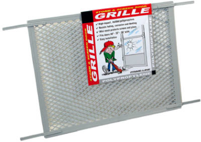 Slide-Co PL-15515 Plastic Molded Swinging Screen/Storm Door Grill, Gray