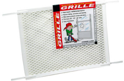 Slide-Co PL-15517 Plastic Molded Swinging Screen/Storm Door Grill, White