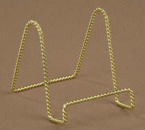 Tripar 23-1244 Twisted Wire Brass Easel Stand, 4"