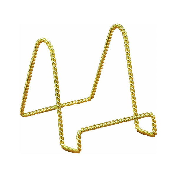 Tripar 23-1243 Twisted Wire Brass Easel Stand, 3", 3/4" Lip Depth