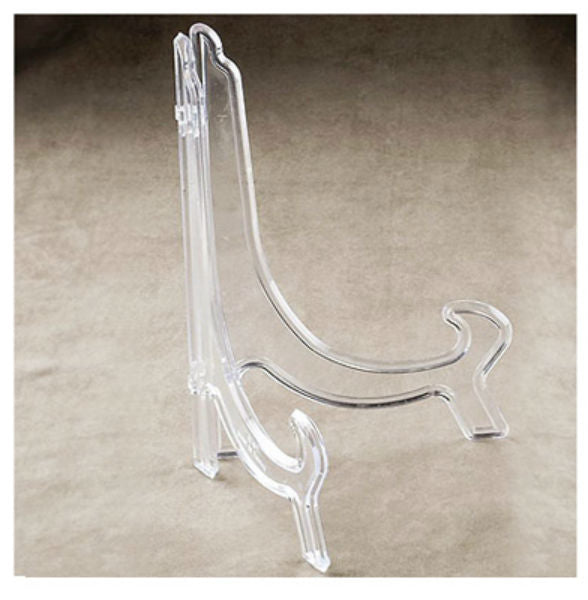 Tripar 32-1201 Classic Acrylic Plate Stand, 4-1/2", Clear