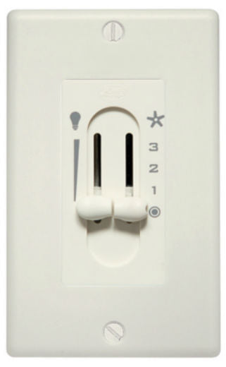 Hunter Fan 27182 Fan/Light Dual Slide Wall Control, 3 Speed