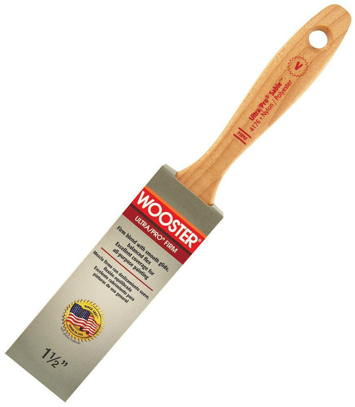 Wooster 4181-1-1/2 Ultra/Pro Firm Willow Thin Angle Sash Paint Brush, 1-1/2"
