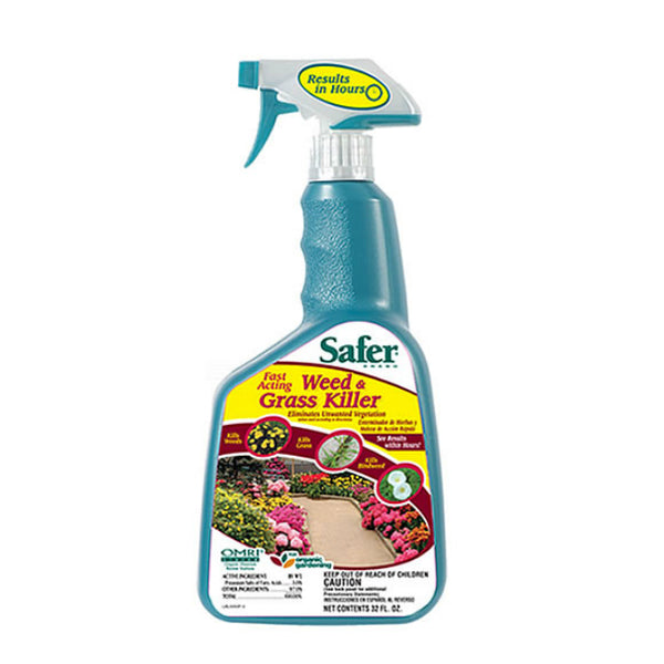 Safer® 5055 Fast Acting Weed & Grass Killer Spray, RTU, 32 Oz