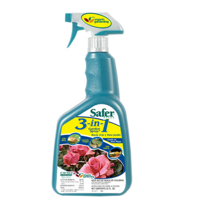 Safer® 5452 3-in-1 Garden Spray Insect Killer, Ready-To-Use, 32 Oz