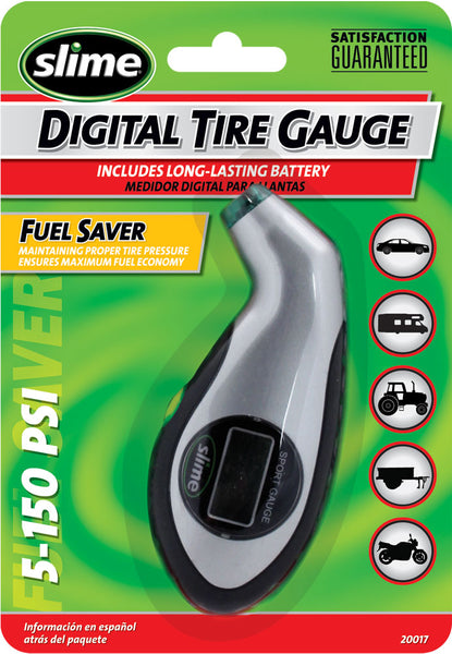 Slime® 20017 Digital Sport Tire Gauge, 5-150 PSI