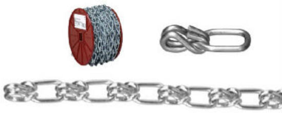 Campbell® 0722427 Lock Link Single Loop Chain, 50', Zinc Plated