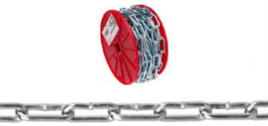 Campbell® 0722827 Straight Link Coil Chain, 40', Zinc Plated
