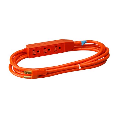 Master Electrician 04006ME 3-Outlet Appliance Cord Power Center, 9', 16/3,Orange