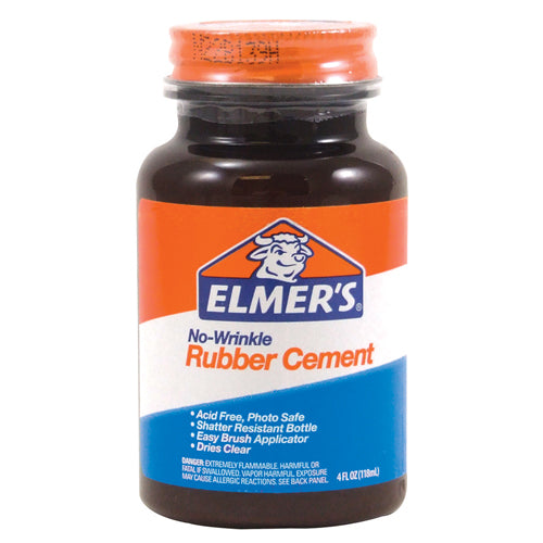 Elmer's E904 No-Wrinkle Rubber Cement, 4 Oz