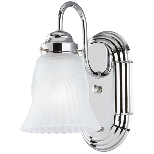 Westinghouse 66521 One-Light Interior Wall Fixture with On/Off Switch, Chrome