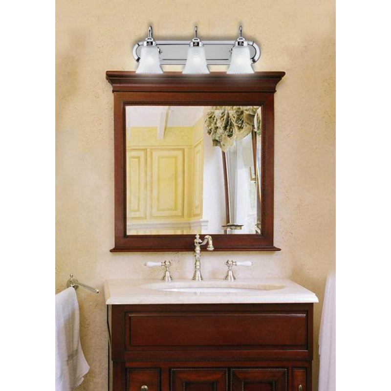 Westinghouse 66522 Three-Light Interior Wall Fixture, Chrome Finish