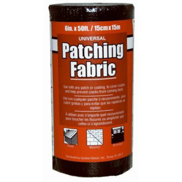 Gardner-Gibson® 4502-GA Universal Patching Fabric, 6" x 50', Black