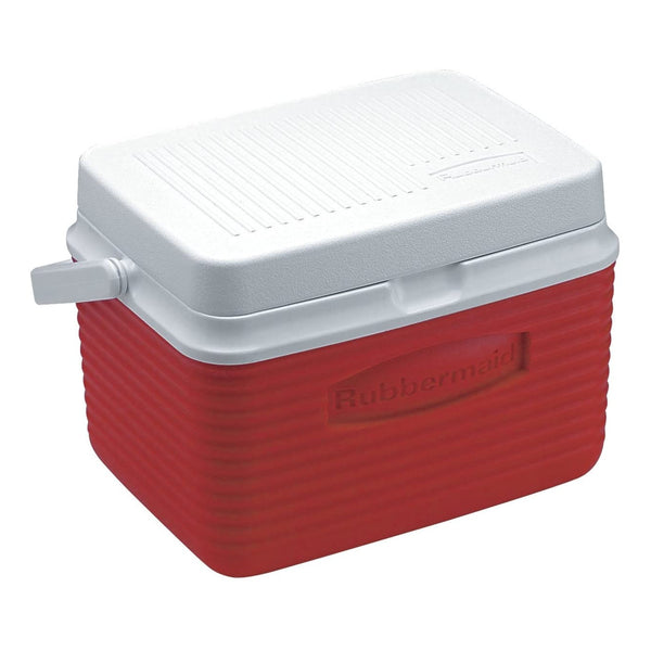 Rubbermaid FG2A0904MODRD Victory Cooler, Modern Red, Top Swing Handle, 5-Qt