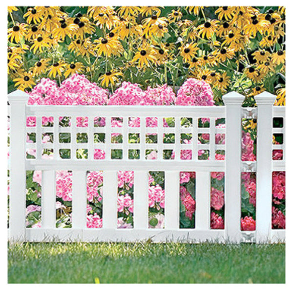 Suncast GVF24 Grand View Resin Fence, White