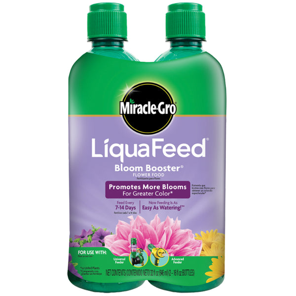 Miracle-Gro® 1004041 LiquaFeed® Bloom Booster® Flower Food Refill, 16 Oz, 2-Pack