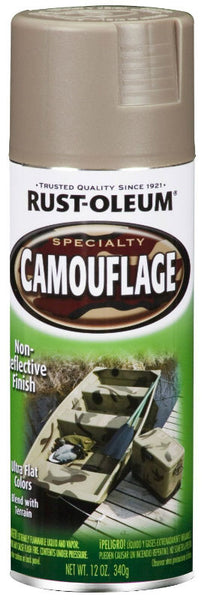 Rust-Oleum® 1917-830 Specialty Camouflage Spray Paint, 12 Oz, Khaki