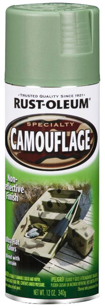 Rust-Oleum® 1920-830 Specialty Camouflage Spray Paint, 12 Oz, Army Green
