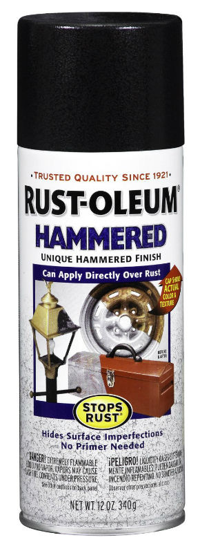 Rust-Oleum® 7215-830 Stops Rust® Hammered Spray Paint, 12 Oz, Black