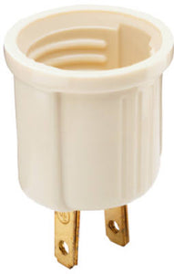 Pass & Seymour Edison Socket Adapter, 125V, 660W, Ivory