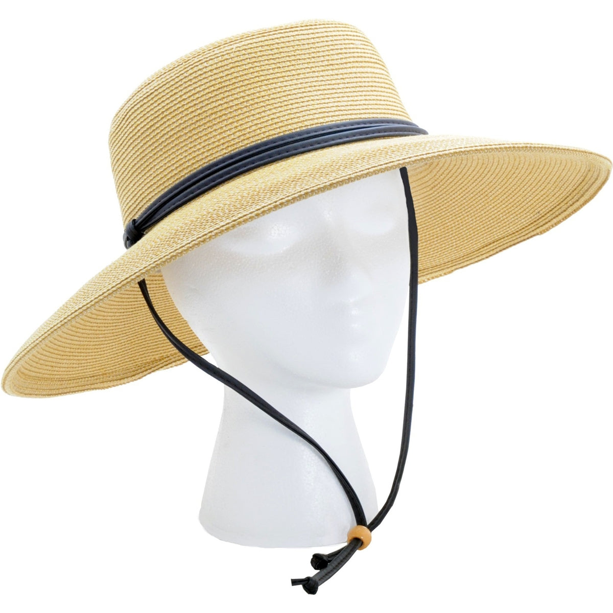 Sloggers® 442LB01 Women's Wide Brim Braided Sun Hat, UPF 50+, Light Brown