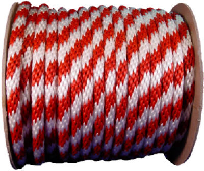 Wellington 46411 Derby Rope, 5/8" x 200', Red & White