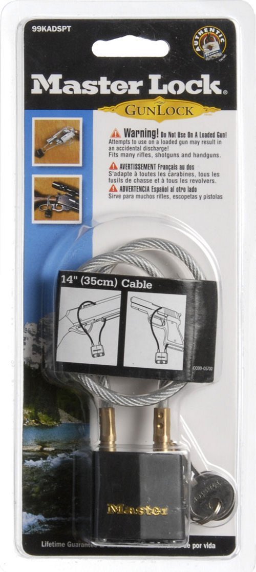 Master Lock® 99KADSPT Steel Cable Gun Lock, 14", Keyed Alike