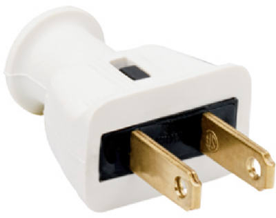 Pass & Seymour Residential Plug, 15A, 125V, White