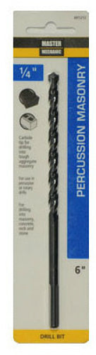 Master Mechanic 691212 Rotary Percussion Masonry Drill Bit, 1/4" x 6"