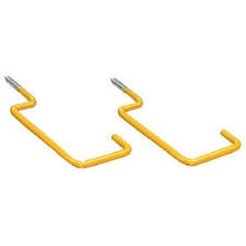 Crawford high SS17 Screw-In Utility Hook, Black, 2-Pack