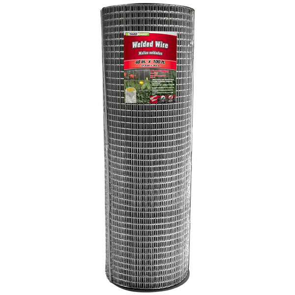 YardGard® 309214A Galvanized Welded Wire Fence, 14-Gauge, 1"x1" Mesh, 48" x 100'
