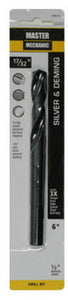 Master Mechanic 694213 Silver & Deming Drill Bit, 17/32" x 6", Black Oxide