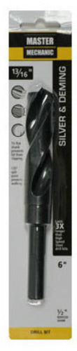 Master Mechanic 694262 Silver & Deming Drill Bit, 13/16" x 6", Black Oxide