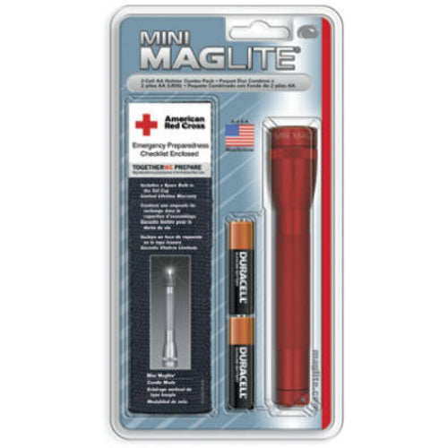 Maglite SM2A03H Mini Holster Combo Flashlight Pack, 2 "AA" Cell, Red