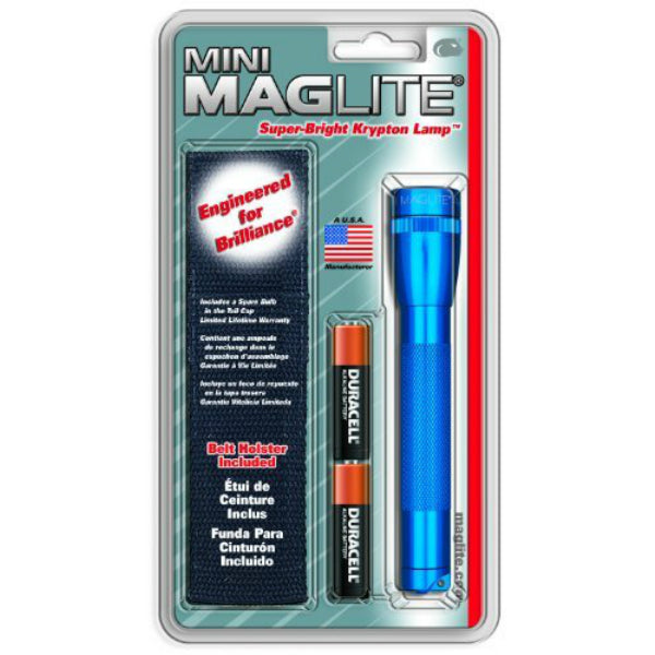 Maglite SM2A11H Mini Holster Combo Flashlight Pack, 2 "AA" Cell, Blue