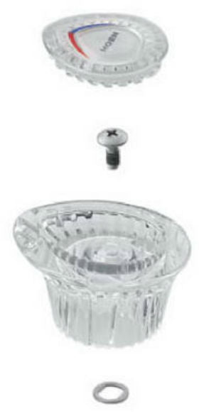 Moen 96782 Lavatory Handle Cap, Clear