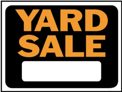 Hy-Ko 3033 Yard Sale Plastic Sign, 9" x 12", Hy-Glo Orange & Black