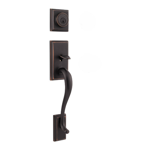 Kwikset® 800HEXJ-11P-SMT-CP Hawthorne Handleset with Juno Knob, Venetian Bronze