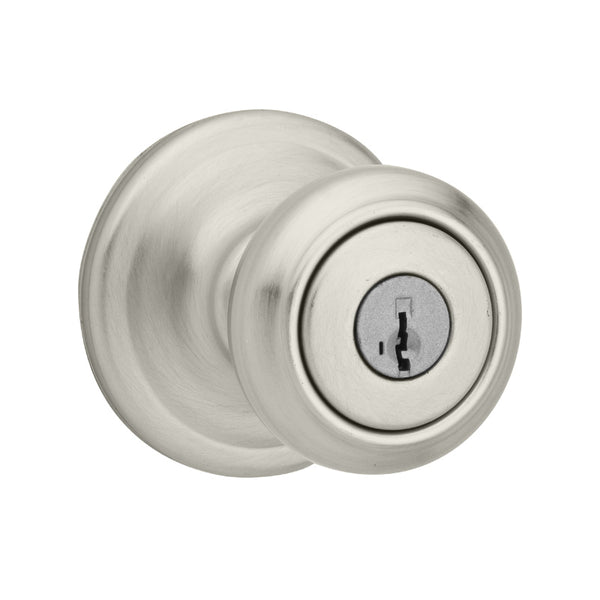 Kwikset® 740CN-15-SMT-CP-K4 Signature Cameron Entry Knob Lockset, Satin Nickel