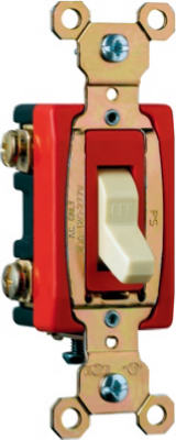 Pass & Seymour Premium Single Pole Toggle Switch, 20A, Light Almond