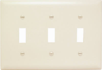 Pass & Seymour TradeMaster Toggle Switch, 3 Gang, Light Almond