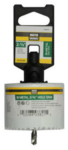 Master Mechanic 698876 Bi-Metal Hole Saw, 2-5/8" Arbor, 1-Piece