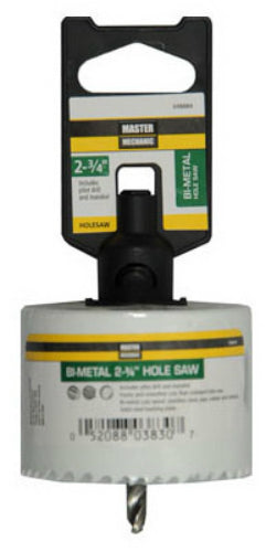 Master Mechanic 698884 Bi-Metal Hole Saw, 2-3/4" Arbor, 1-Piece