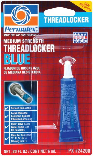 Permatex® 21601 Medium Strength Threadlocker BLUE, 6 ml
