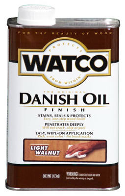 Watco® 65551 Danish Oil Finish, 1 Pt, Light Walnut