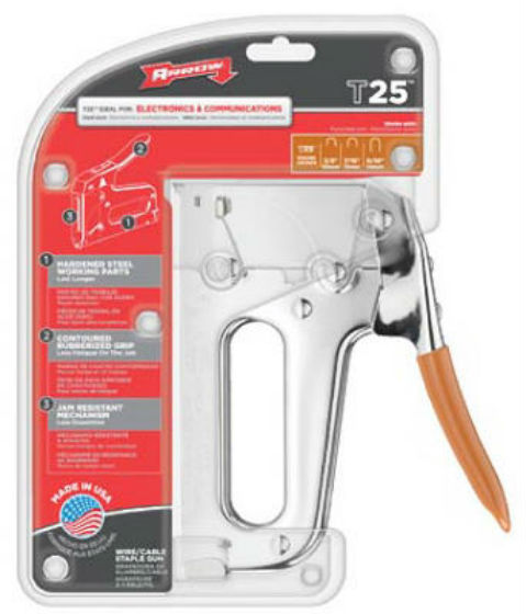 Arrow Fastener T25 Low Voltage Wire Staple Gun for Wires Up To 1/4"