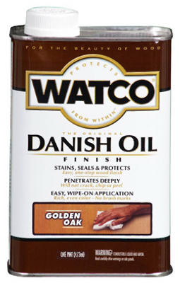 Watco® 65141 Danish Oil Finish, 1 Qt, Golden Oak