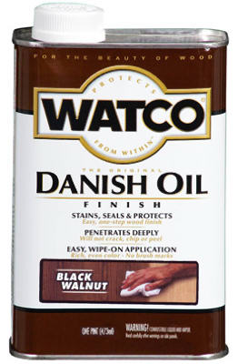 Watco 65341 Danish Oil Finish, 1 Qt, Black Walnut